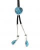MORENCI TURQUOISE BOLO TIE BY BEN RIGGS (NAVAJO)