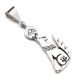 SILVER COYOTE PENDANT BY NORMAN WOODY (NAVAJO)