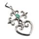 SILVER & KINGMAN TURQUOISE PENDANT BY MIKITO JIM (NAVAJO)