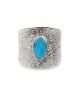 TURQUOISE & STERLING SILVER RING BY MILDRED PARKHURST (NAVAJO)