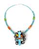 MULTI-STONE BUTTERFLY NECKLACE BY MARY TAFOYA (SANTO DOMINGO)