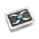 SILVER & TURQUOISE BELT BUCKLE BY HOWARD NELSON (NAVAJO)