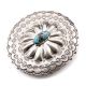 SILVER & TURQUOISE BUCKLE BY NELSON MORGAN (NAVAJO)