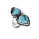 TURQUOISE & STERLING SILVER RING BY L. GANADO (NAVAJO)