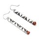 SILVER & CORAL DROP EARRINGS BY MARITIA JACKSON (NAVAJO)