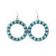 TURQUOISE DANGLE HOOPS BY A. SPENCER (NAVAJO)