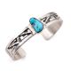 SILVER & TURQUOISE BABY BRACELET BY PETER NELSON (NAVAJO)