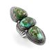 SILVER & SONORAN GOLD TURQUOISE RING BY CURTIS PETE (NAVAJO)