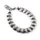 SILVER STAMPED LINK BRACELET BY MARYETTA DAUKEI KELLYWOOD (NAVAJO)