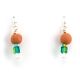 BEADED POTTERY EARRINGS BY YOLANDA HART STEVENS (PEE-POSH/QUECHAN)