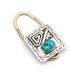 SILVER & TURQUOISE KEYRING BY PETER NELSON (NAVAJO)