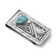 SILVER & TURQUOISE MONEY CLIP BY PETER NELSON (NAVAJO)