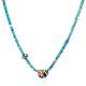 TURQUOISE & MULTI-STONE INLAY NECKLACE BY JANALEE REANO (SAN FELIPE)
