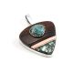 SILVER & GOLD ACCENT MULTI-STONE INLAY PENDANT BY EDISON CUMMINGS( NAVAJO)