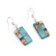 MEDIUM MULTI-STONE INLAY EARRINGS BY MARY TAFOYA (SANTO DOMINGO)