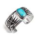 BISBEE TURQUOISE & SILVER CUFF BRACELET BY TIMMY YAZZIE (NAVAJO/SAN FELIPE)