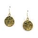 GOLD EARRINGS BY STEVE WIKVIYA LARANCE (HOPI/ASSINIBOINE)
