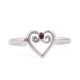 SILVER & CHAROITE HEART CUFF BRACELET BY MIDRED PARKHURST (NAVAJO)