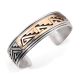 SILVER & GOLD CUFF BRACELET BY PETER NELSON (NAVAJO)