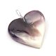 WAMPUM HEART PENDANT BY GORDELL WRIGHT (SHINNECOCK)
