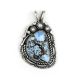 SILVER & CASTLE DOME TURQUOISE PENDANT BY JEANETTE DALE (NAVAJO)