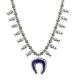 SILVER, LAPIS & CORAL SQUASH BLOSSOM NECKLACE BY ALFRED JOE (NAVAJO)
