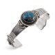 SILVER & BISBEE TURQUOISE CUFF BRACELET BY IVAN HOWARD (NAVAJO)