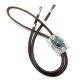 SILVER & APACHE BLUE TURQUOSE BOLO BY IVAN HOWARD (NAVAJO)