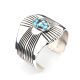 SILVER & TURQUOISE CUFF BY CIPPY CRAZYHORSE (CHOCHITI)