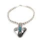 SILVER & KINGMAN TURQUOISE NECKLACE BY CIPPY CRAZYHORSE (CHOCHITI)