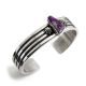 SILVER & SUGILITE CUFF BRACELET BY ERICK BEGAY (NAVAJO)