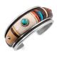 SILVER MULTI-STONE BRACELET BY EDISON CUMMINGS (NAVAJO)