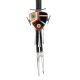 SILVER & MULTI-STONE YEI BOLO TIE BY EDISON CUMMINGS (NAVAJO)
