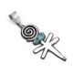 SILVER & TURQUOISE DRAGONFLY PENDANT BY ALEX SANCHEZ (NAVAJO/ZUNI)