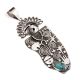SILVER & TURQUOISE 'MAIDEN' PENDANT BY ALEX SANCHEZ (NAVAJO/ZUNI)