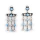 SILVER, PEARL AND GOLDEN HILLS TURQUOISE EARRINGS BY ERICK BEGAY (NAVAJO)