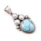 SILVER, PEARL & GOLDEN HILLS TURQUOISE PENDANT BY ERICK BEGAY (NAVAJO)