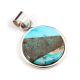 SILVER & TURQUOISE PENDANT BY CAUSANDRA DUKEPOO (TAOS)