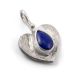 SILVER & LAPIS REVERSBLE HEART PENDANT BY JOEL PAJARITO (SANTO DOMINGO)