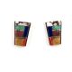 SILVER MULTI-STONE EARRINGS BY VERNON BEGAYE (NAVAJO)