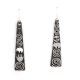 SILVER OVERLAY PETROGLYPH EARRINGS BY ALEX SANCHEZ (NAVAJO/ZUNI)