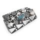 SILVER & TURQUOISE PETROGLYPH BELT BUCKLE BY ALEX SANCHEZ (NAVAJO/ZUNI)