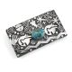 SILVER & TURQUOISE PETROGLYPH BELT BUCKLY BY ALEX SANCHEZ (NAVAJO/ZUNI)