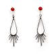 SILVER & CORAL EARRINGS BY MILDRED PARKHURST (NAVAJO)