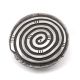 SILVER OVERLAY SPIRAL BELT BUCKLE BY KEE YAZZIE (NAVAJO)