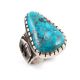 SILVER & TURQUOISE RING BY KEE YAZZIE (NAVAJO)