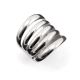 SILVER WIDE RING BY LUCY DICKSON (NAVAJO)