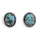 SILVER & TURQUOISE STUD EARRINGS BY JEANETTE DALE (NAVAJO)