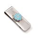 SILVER & TURQUOUISE MONEY CLIP BY AN ARTIST ONCE KNOWN (ZUNI)