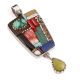 SILVER & MULTI-STONE PENDANT BY VERNON BEGAYE (NAVAJO)